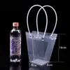 Bolsa quadrada transparente de PP para doces de casamento, bolsa de presente, bolsa para suculentas, embalagem para bolo, flor, pequeno buquê