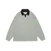 Sudadera Holgada Oversize Rumeng Estilo Casual con Costuras de Contraste para Hombre Primavera 2026 Nuevo Color Bloqueo Cuello Henley