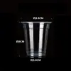 Taza de Café Desechable Bebida Casera Bebida Caliente y Fría Taza de Plástico PET Empaquetada para Llevar Taza DIY de Té con Leche con Tapa