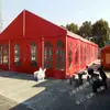Carpa de Eventos para Banquetes de Boda Móvil Rural Roja y Blanca Carpa Europea Alemana de Aleación de Aluminio Nuevo Dosel
