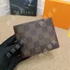 Cartera clásica europea y americana de comercio exterior fuente explosión de moda letras clip corto a cuadros viejos para hombre