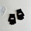 Guantes de Punto para Niños Otoño e Invierno Cereza Etiqueta Pequeña Bebé Para Exteriores A Prueba de Frío Cálidos Resistentes al Viento Guantes de Lana