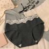 Calzones Largos de Encaje de Algodón Original Clase A para Mujer, Calzones de Algodón Puro 2024 Nuevos Shorts Sexy de Deseo Puro