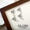 Joias para Nail Art da Nova Série Borboleta, Zircônia Brilhante de Luxo Acessível Borboleta Vazada Cor White K Acessórios de Unha Usáveis
