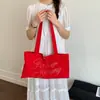 Moda Transfronteriza Bolso de Hombro Nuevo Estilo con Adornos de Letras y Pedrería, Bolso Tote de Gran Capacidad, Bolso de Compras Portátil