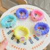 Toalla acrílica de dibujos animados para niña, anillo para el intestino grueso, color arcoíris, bonitos y cálidos accesorios para el cabello