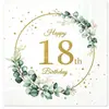 Servilletas de Papel Temáticas de Cumpleaños en Negro Oro y Oro Rosa, Temáticas por Edad, para Jubilación, Nacimiento de Bebé, Compromiso, Servilletas de Fiesta con Gradiente de Colores