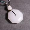 Jade Blanco Seda Dorada de Xinjiang Jade Blanco Sin Marca Colgante Marca Pan Artículos de Jade Colgante Marca Ping An Suministro en Vivo
