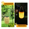 Nueva linterna solar de estilo chino transfronteriza para decoración de jardín, lámpara colgante creativa de ahorro de energía, luz colgante portátil impermeable para exteriores