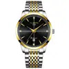 Popular de Aspecto Elegante Jinlangda Modelo de Negocio de Envío Directo de una Pieza Acero Inoxidable Cuarzo Reloj para Hombre Luminoso Impermeable No Mecánico