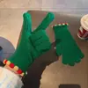 Luvas de Moda Tricotadas para o Inverno, Fofas e Quentes para Adultos, Adequadas para Ciclismo, Design de Dois Dedos Expostos, Unissex, Casais, Ano Novo, Estudantes
