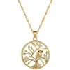 [Acero de titanio] Rama Búho Luz lujo elegante hermoso collar de diamantes llenos de mujer cadena de clavícula de acero de titanio que combina con todo