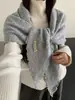 Bufanda chal triangular de mezcla de lana al por mayor transfronterizo para mujer, otoño e invierno, cálido y versátil, se puede usar como chal o bufanda tejida