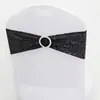 Suministro directo de fábrica en decoración de hotel y boda al por mayor funda de silla de spandex respaldo de arco flor tira de lentejuelas