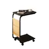 Mesa de Café Mini Pequeña Simple para Dormitorio Mesita de Noche Pequeña Mesa Lateral Desmontable para Sala de Estar Sofá Mesa de Té con Ruedas
