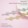 Celebridad de Internet Accesorios de Cadena Metálica para la Cintura para Mujer Cadena de Flor Rosa Cinturón Decoración con Cadena para Vestido Pantalones Nuevo Estilo 2025