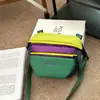 Bolso Cruzado de Moda para Exteriores para Mujer, Ligero Deportivo Color Dopamina Multicapa, Bolso Cruzado de Hombro Único para Teléfono