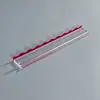 Empujador de fichas de mahjong estilo americano transfronterizo, regla empujadora de fichas de acrílico transparente, organizador de fichas de mahjong con borde ondulado multicolor