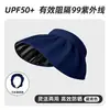Sombrero de Sol Plegable de Vinilo Negro para Mujer, Sombrero de Sol de Malla Transpirable de Seda de Hielo con Parte Superior Abierta para Verano
