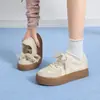Zhr Retro Zapatillas de Entrenamiento Alemanas que Aumentan la Altura Zapatillas Blancas Versátiles Modelos Primavera y Otoño 2026 Zapatos Casuales Simples Ultraligeros Zapatos de Mujer con Suela Suave