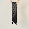 Lenço de Gravata Estreito Pequeno Espinha de Peixe Paisley Estilo Ins para Mulheres, Fita de Bolinhas e Flores Pequenas para Amarrar o Cabelo ou Envolver Bolsas