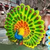 Escultura de Fibra de Vidrio Luminosa para Exteriores con Forma de Pavo Real Parque de Turismo Cultural Decoración del Paisaje Lámpara de Pavo Real Simulada