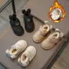 Botas de Nieve para Niños 2025 Invierno Nuevo Estilo Botines Cortos para Niñas con Forro de Felpa Impermeables para Niños Zapatos de Algodón de Moda para Bebés y Niños Pequeños