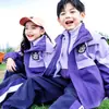 Roupas de Verão para Jardim de Infância Algodão Manga Curta Estilo Universitário Uniforme de Escola Primária Verão Turma Grande Foto de Formatura Roupa de Aula de Esportes