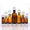 Frasco de Vidro Marrom para Óleo Essencial 30ml à Prova de Luz com Tampa Conta-gotas Interna Frasco Portátil para Dispensar Sérum Cosmético
