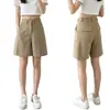 Shorts de algodón Tencel de cintura alta estilo coreano hechos a medida para mujer, nuevo estilo verano 2026, holgados y adelgazantes, ropa urbana