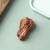 Adornos decorativos de madera de azufaifo rayada por un rayo, zorro de nueve colas y Pixiu Dios de la Riqueza, piezas de mano, decoraciones de escritorio, artesanías al por mayor