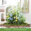 Arreglo de Flores Artificiales y Plantas Verdes HY-DS3 para Decoración de Fondo de Boda, Flor de Mesa, Decoración de Mesa de Comedor, Decoración de Flores Falsas de Lujo Ligero