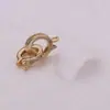 Plata de Ley S925 Doble Bucle Cierre Universal Piedra Preciosa Perla Cristal Conector de Extremo para Pulsera Collar Cierre de Plata Fabricante