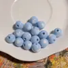 Aretes de Dos Colores en Forma de Corazón Infantiles con Agujero Recto Lindos Hechos a Mano con Cuentas para DIY Collar Retro Joyería Accesorios Vintage