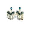 Pendientes de Cristal Zircón Super Hada Amor 2025 Pendientes con Borlas Personalizadas de Celebridad de Internet Pendientes Retro para Mujer