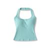 Ap25395-25 Novo Estilo de Verão Estilo Europeu e Americano Sexy Sexy Puro Desejo Casual Expansão Externa Bojo no Peito Costas Nuas Gola U Colete