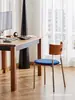 Silla Usada Mesa de Comedor Madera Maciza Apartamento Pequeño Diseñador Acero Inoxidable Silla de Comedor Hogar Silla Retro Silla Celebridad de Internet Silla con Respaldo