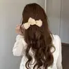 Pinza de plátano multicapa con lazo estilo coreano para primavera y verano, suave y versátil, sensación de alta gama, pinza de plátano simple y elegante