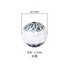 Plata S925 retro cepillada cuentas sombreadas de flor de seis pétalos plata esterlina plata tailandesa plata hecha a mano DIY material para accesorios de cuerda