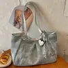 Bolso de Lona Estilo Artístico Estilo Universitario Coreano Transfronterizo para Mujer 2026 Verano Nuevo Moda Tendencia Bolso de Hombro de Gran Capacidad
