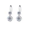S925 Sterling Silver D Color Moissanite Brincos Sorte Quatro-folha Trevo Nicho Luz Design de Luxo Elegante High-end Brincos Femininos
