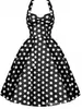 Spot AliExpress atacado retro 50 s Hepburn ponto de onda de vento vestido de noite slim grande saia inchada