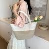 Bolso de Mujer Gran Capacidad Bolso de Paja Bolso Tote de Hombro de Moda Verano para Mujer Tejido Vacaciones en la Playa Bolso de Playa