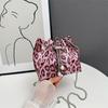 Bolso de Cubo Leopardo Retro Europeo y Americano para Mujer 2024 Bolsos de Moda Transfronterizos Cadena Moderna Combinable Plisado Hombro Cruzado