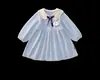 Vestido infantil MDD 2026 primavera e outono novo estilo, vestido de princesa infantil estiloso estilo preppy para meninas pequenas e de tamanho médio