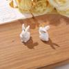 Cinturón colgante de resina con forma de conejo con dibujos animados súper lindos, accesorio DIY para mochila, llavero, colgante para teléfono móvil, material