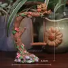 Jardinería de Micro-Paisaje Búho Tocón de Árbol Columpio Decoración Resina Suculenta Maceta Arreglo Floral