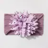 Diadema de Nylon Jacquard Nueva Europea y Americana para Bebé Pañuelo para la Cabeza de Niños Elástico con Flor Linda Accesorios Finos y Cómodos para el Cabello de Bebé