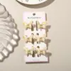 Presilhas de Cabelo Mini Borboleta Série de Cores Morandi Transfronteiriças 2,5cm Conjunto de Cartão com 6 Peças Doce e Fofo