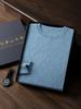 Outono e inverno novo suéter de caxemira masculino suéter de pescoço redondo negócios homens casual puro cashmere malha camisa de fundo homens